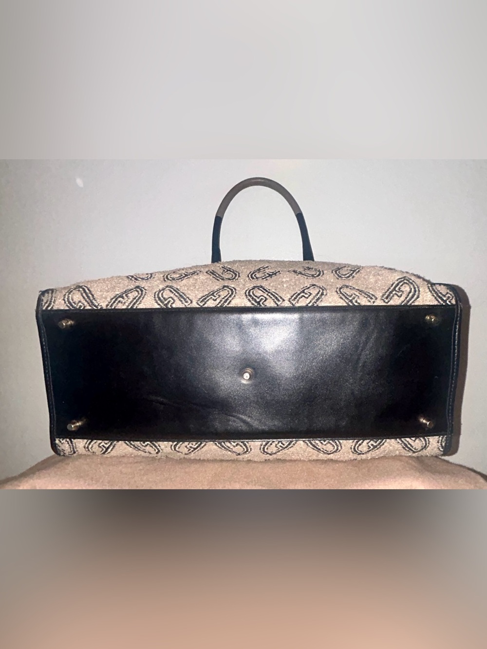 FURLA Opportunity NATURALE LARGE Textile & Leather TOTE HANDBAG - Picture 7 of 10